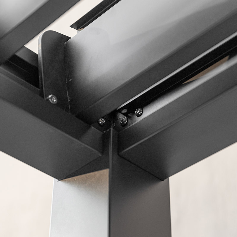 Pérgola de Lamas Exterior con Sombrilla de Aluminio y Persianas Grandes