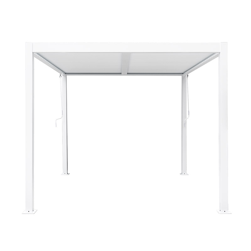 Pérgola de Lamas con Persianas Ajustables, Estilo Moderno y Simple